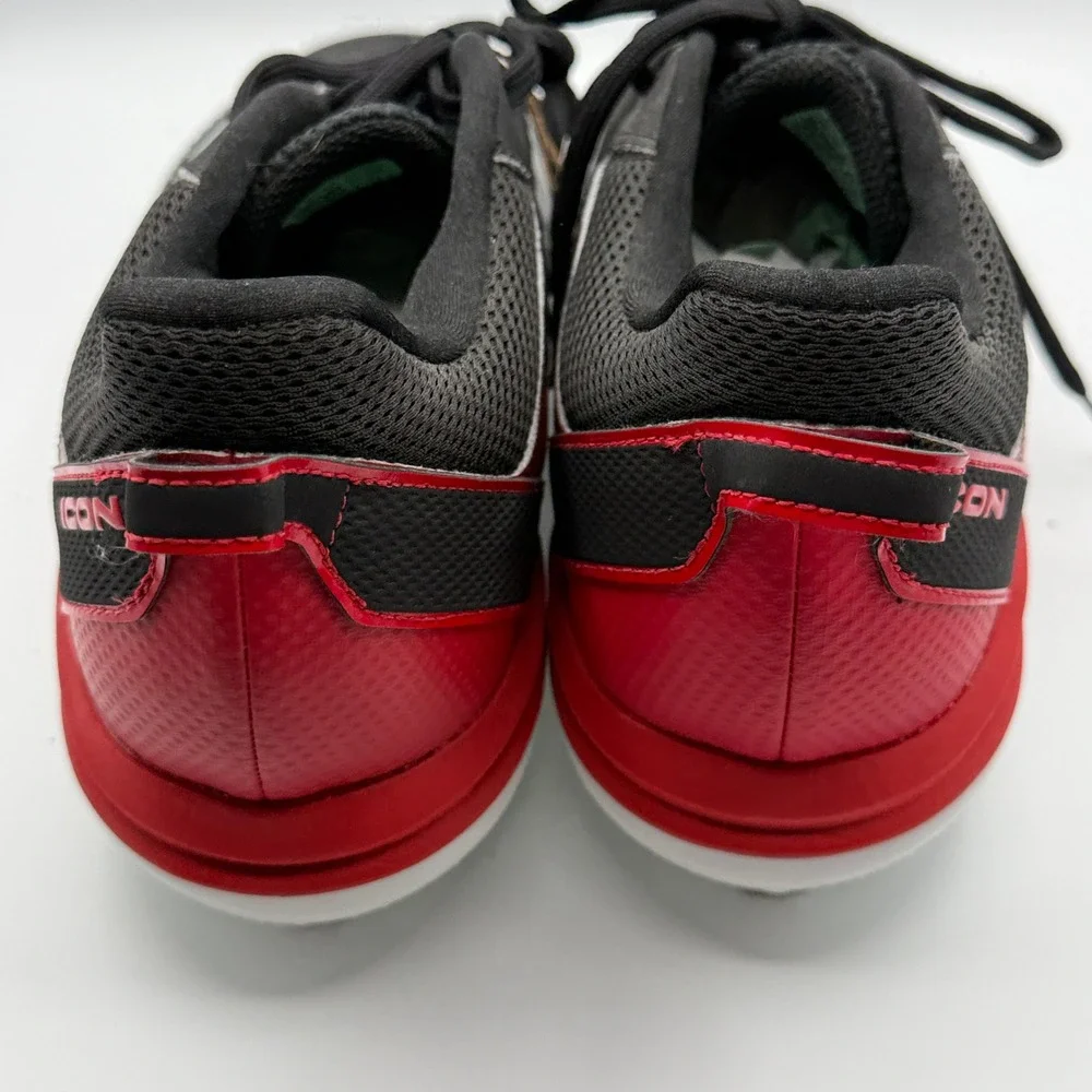 Adidas Icon 7 Baseball Cleats Mens 14 Black Red White S23858 Metal Spikes